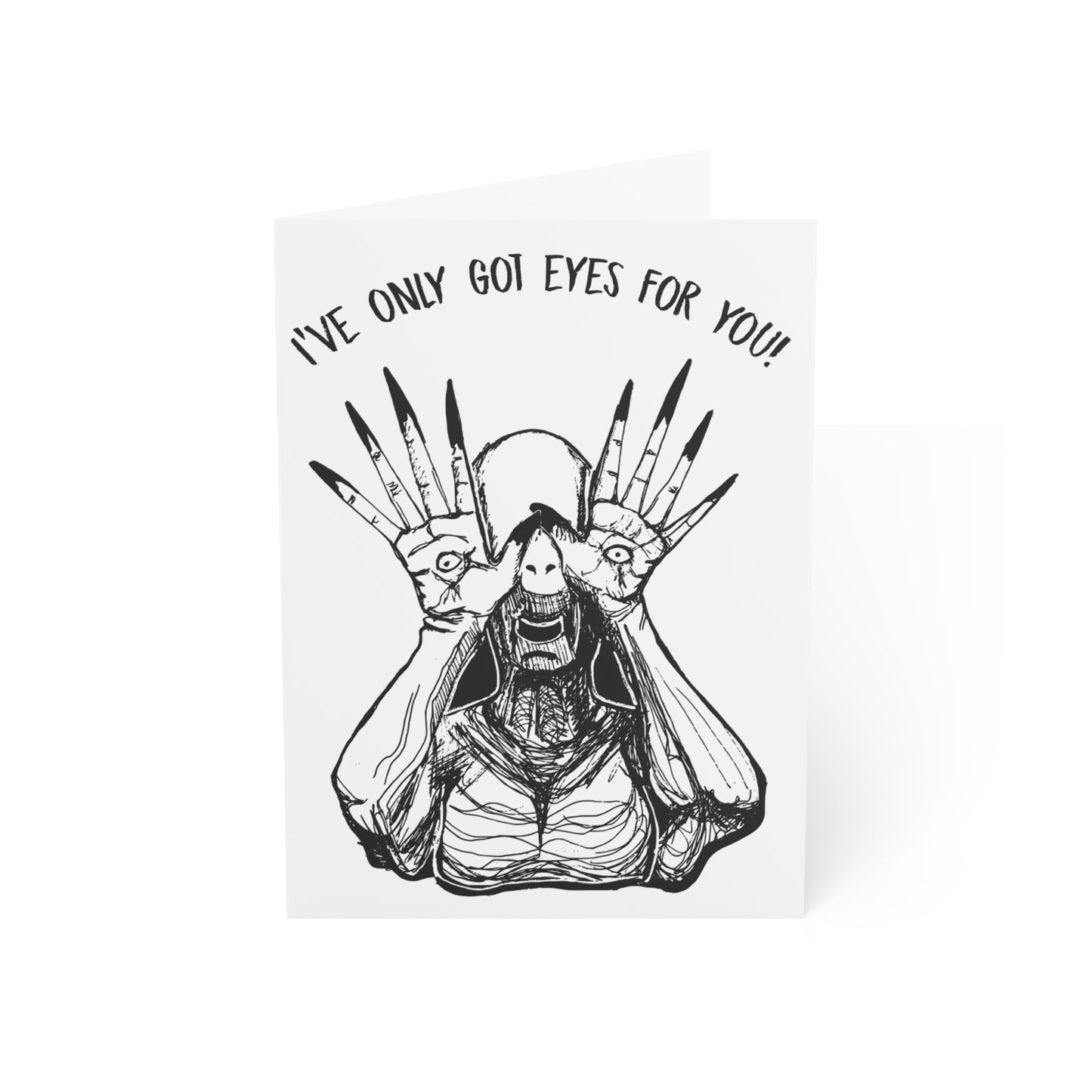 I've only got eyes for you horror love card