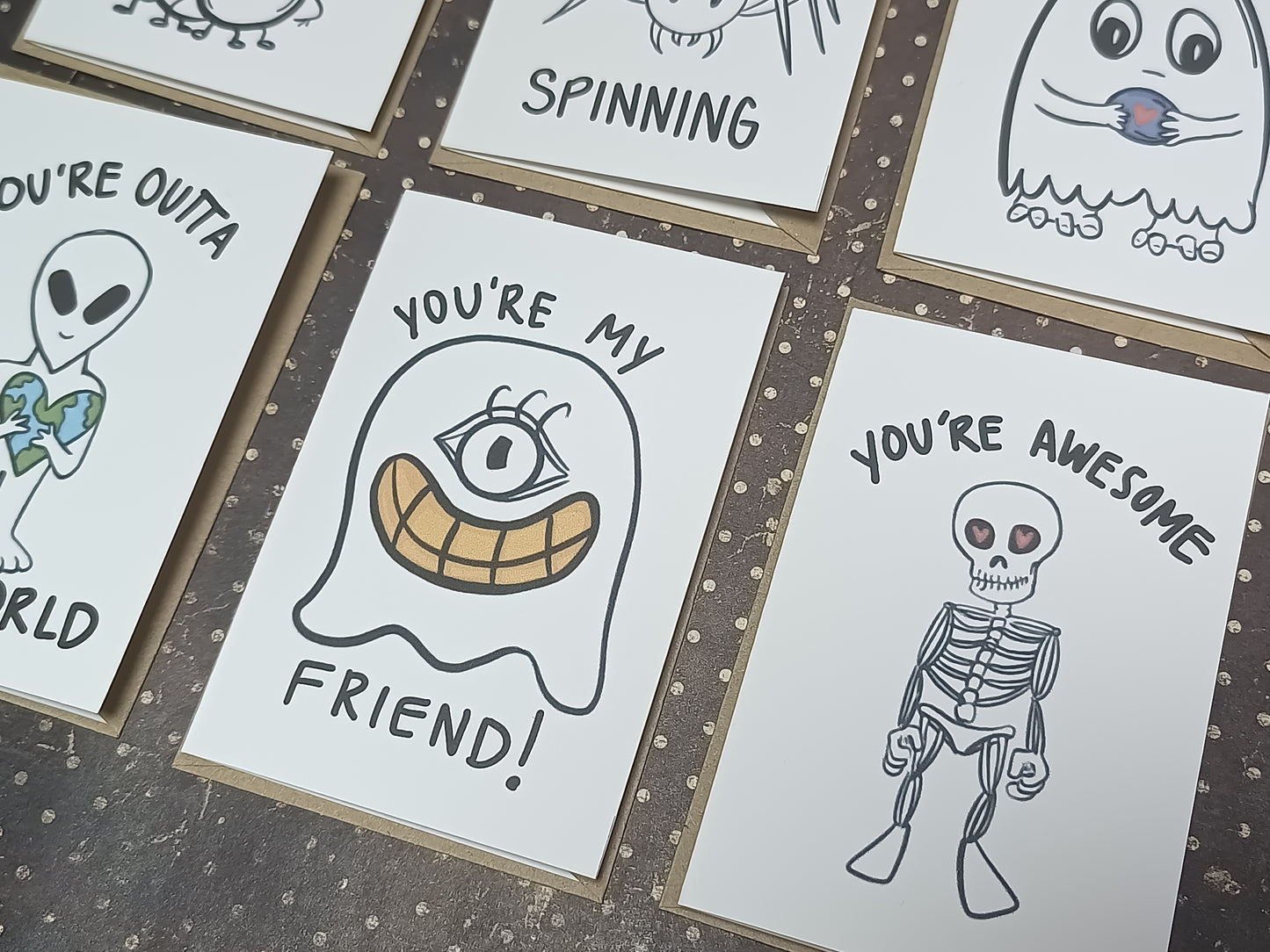 Sweetly Strange Mini Valentines – Kid-Friendly Card Set (10 Cards)