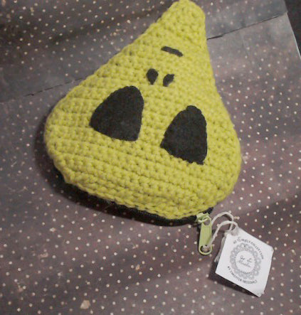 Neon Green Alien Zippered Pouch