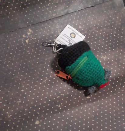 Frankenstein’s Monster Crocheted Zippered Pouch – Handmade & One of a Kind