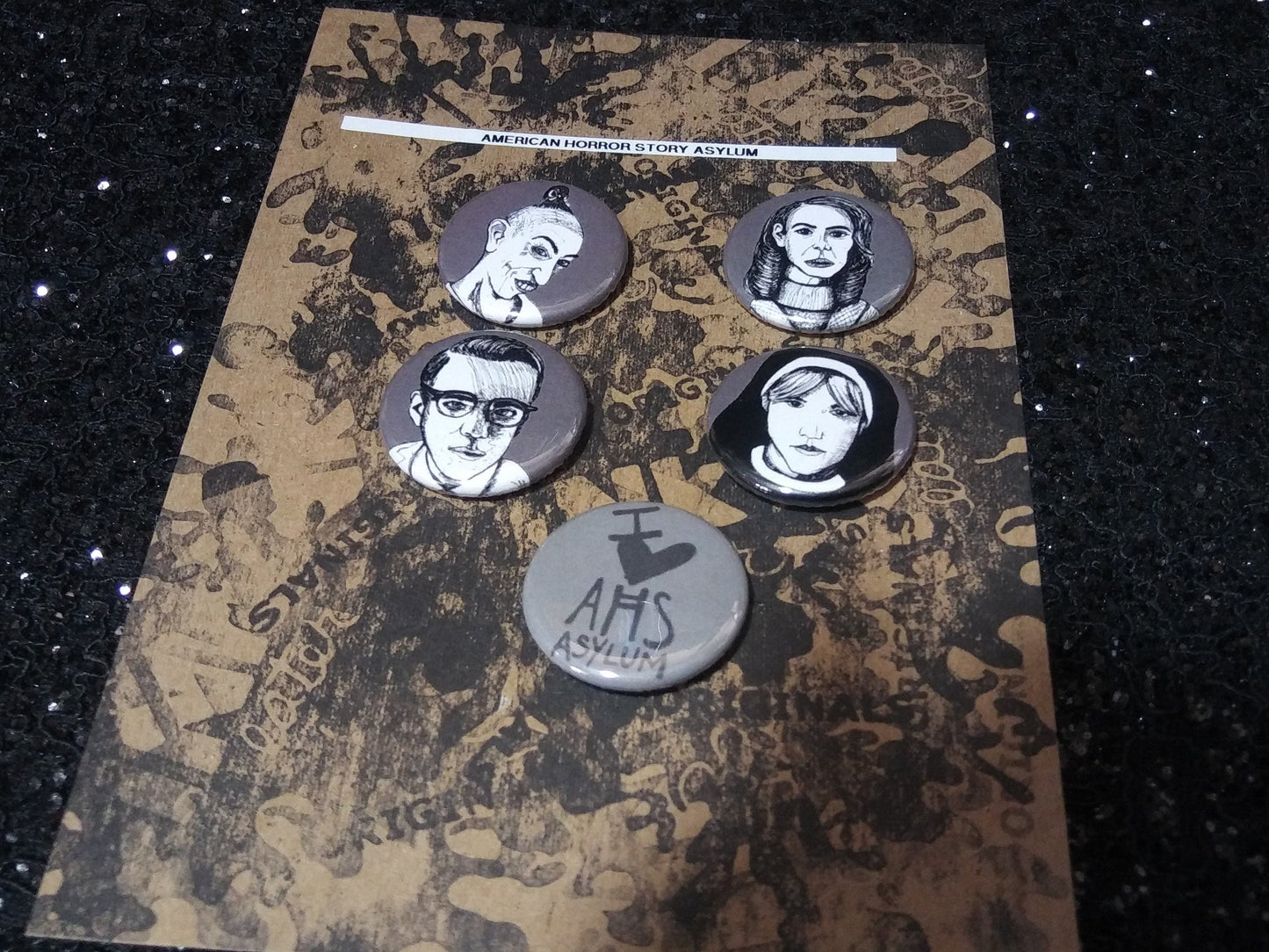 American Horror Story Asylum Button Set - Spooky Gift for AHS Fans
