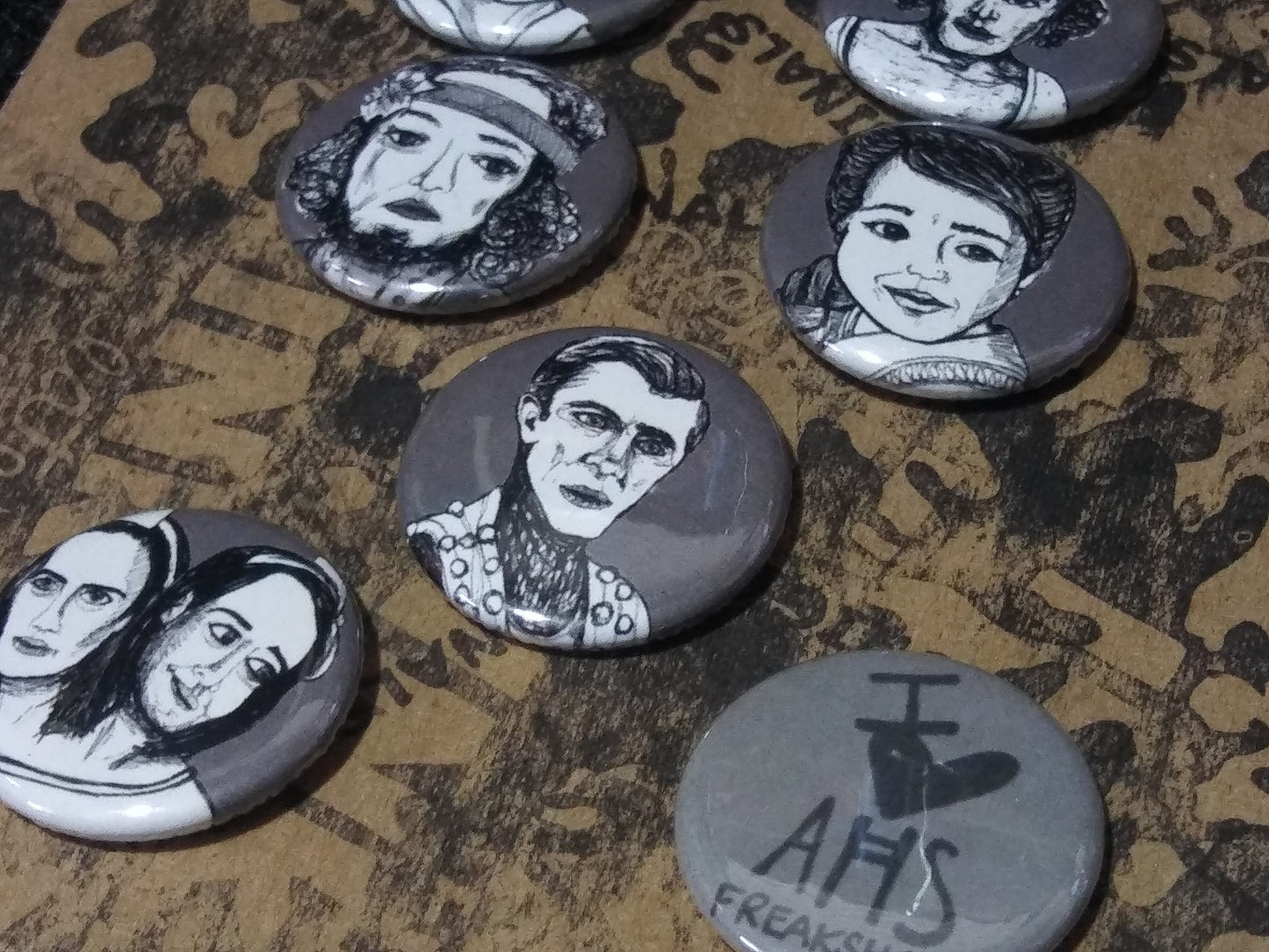 American Horror Story Freak Show Button Set - Creep-tastic Collectibles