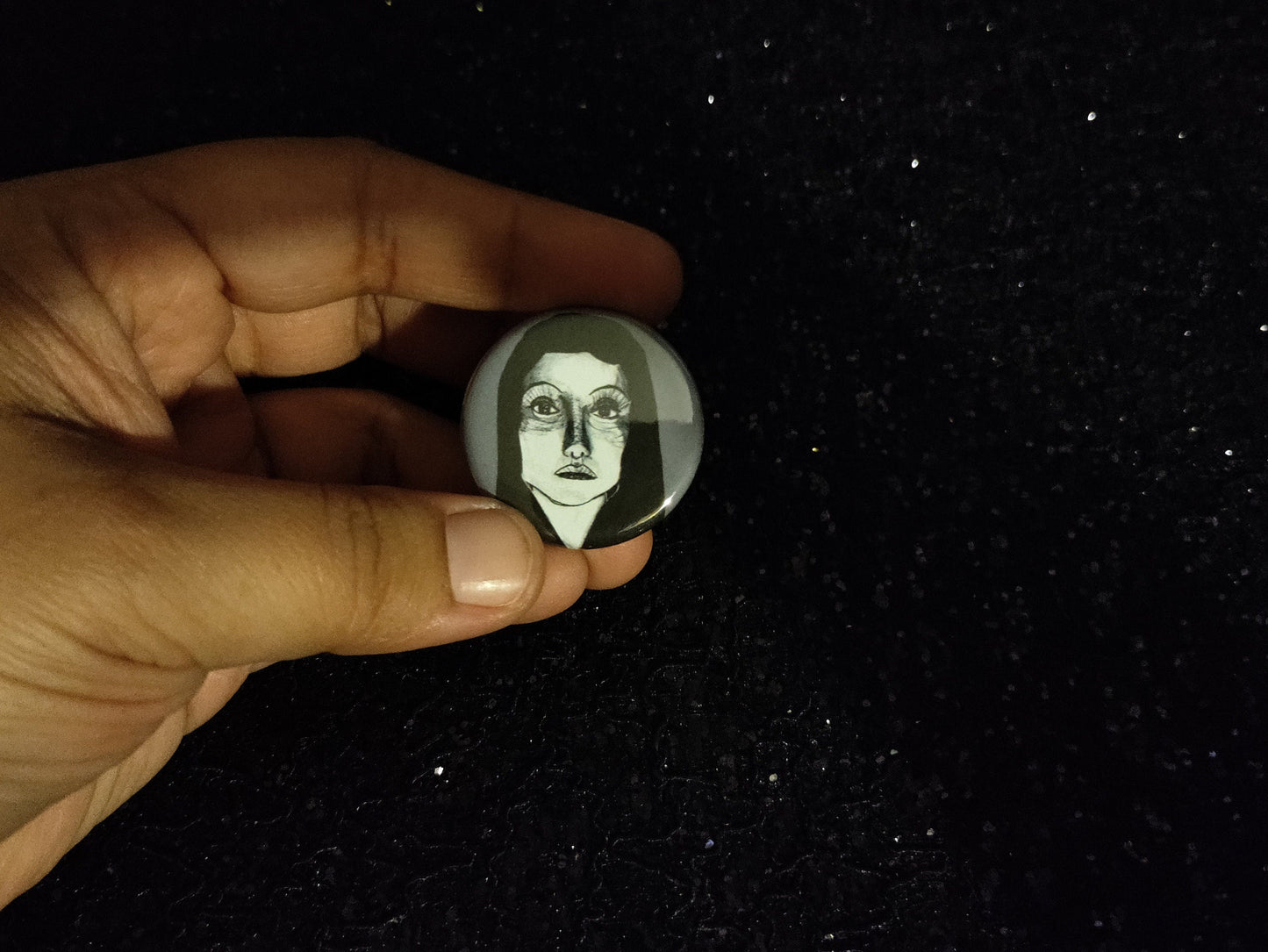 Mary Zaleska Dracula's Daughter Pinback Button - Classic Horror Women Collectible