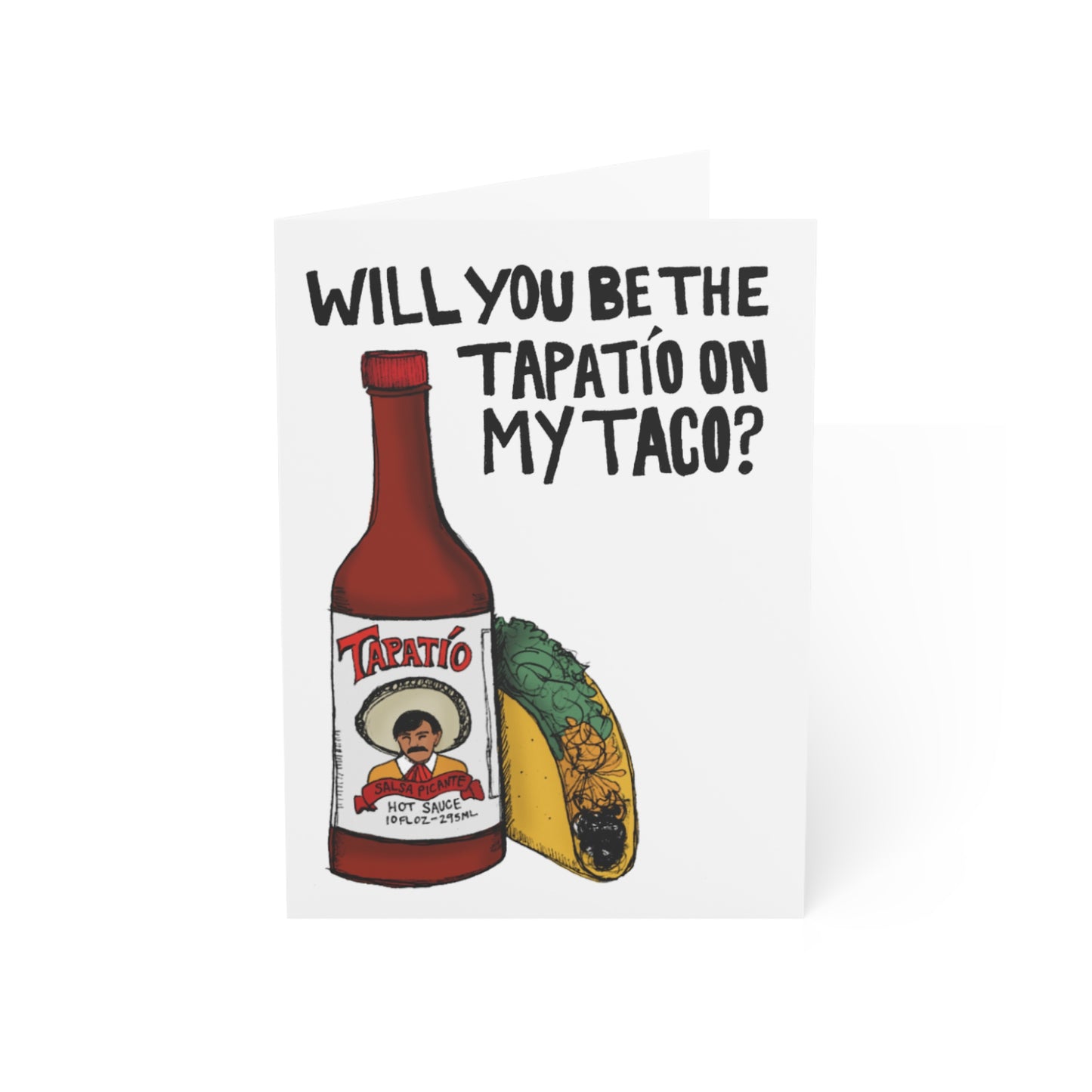Tapatio Taco Love Food Pun Anniversary Card