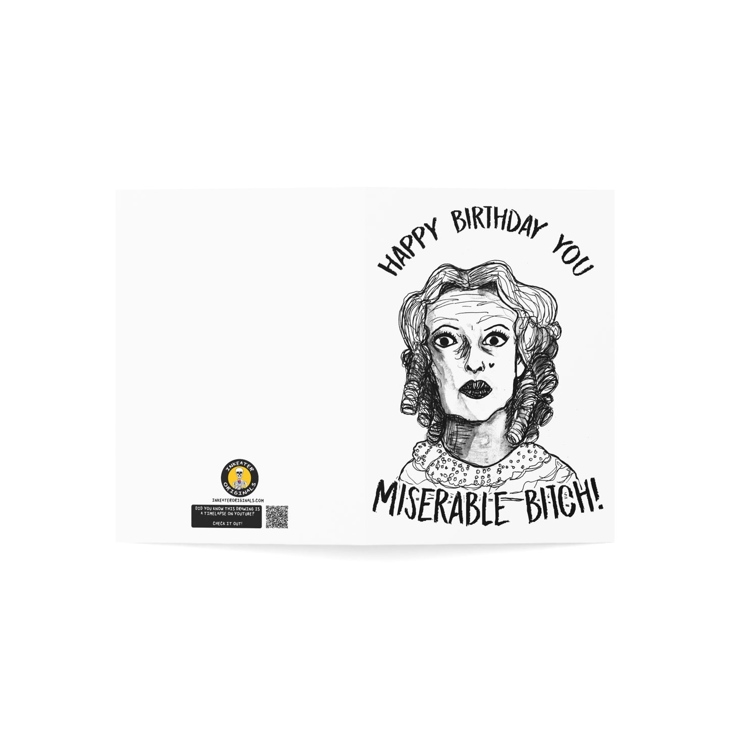 Baby Jane: Happy Miserable Bitch Birthday Card!