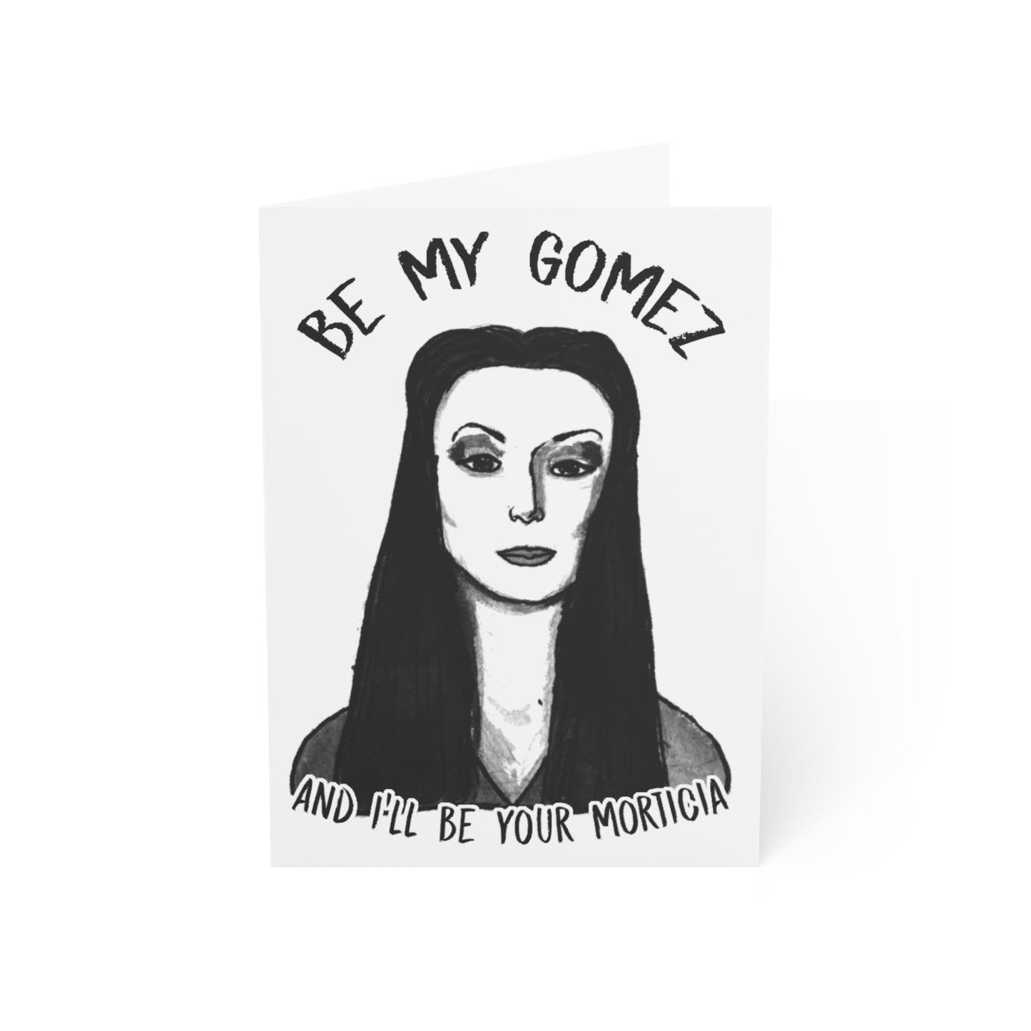Be My Gomez Morticia Love Card