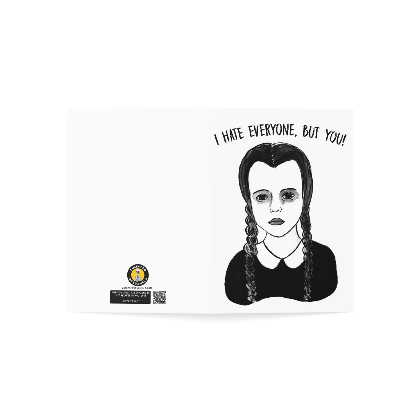 Dark Gothic Girl Anniversary Card: Spooky Love