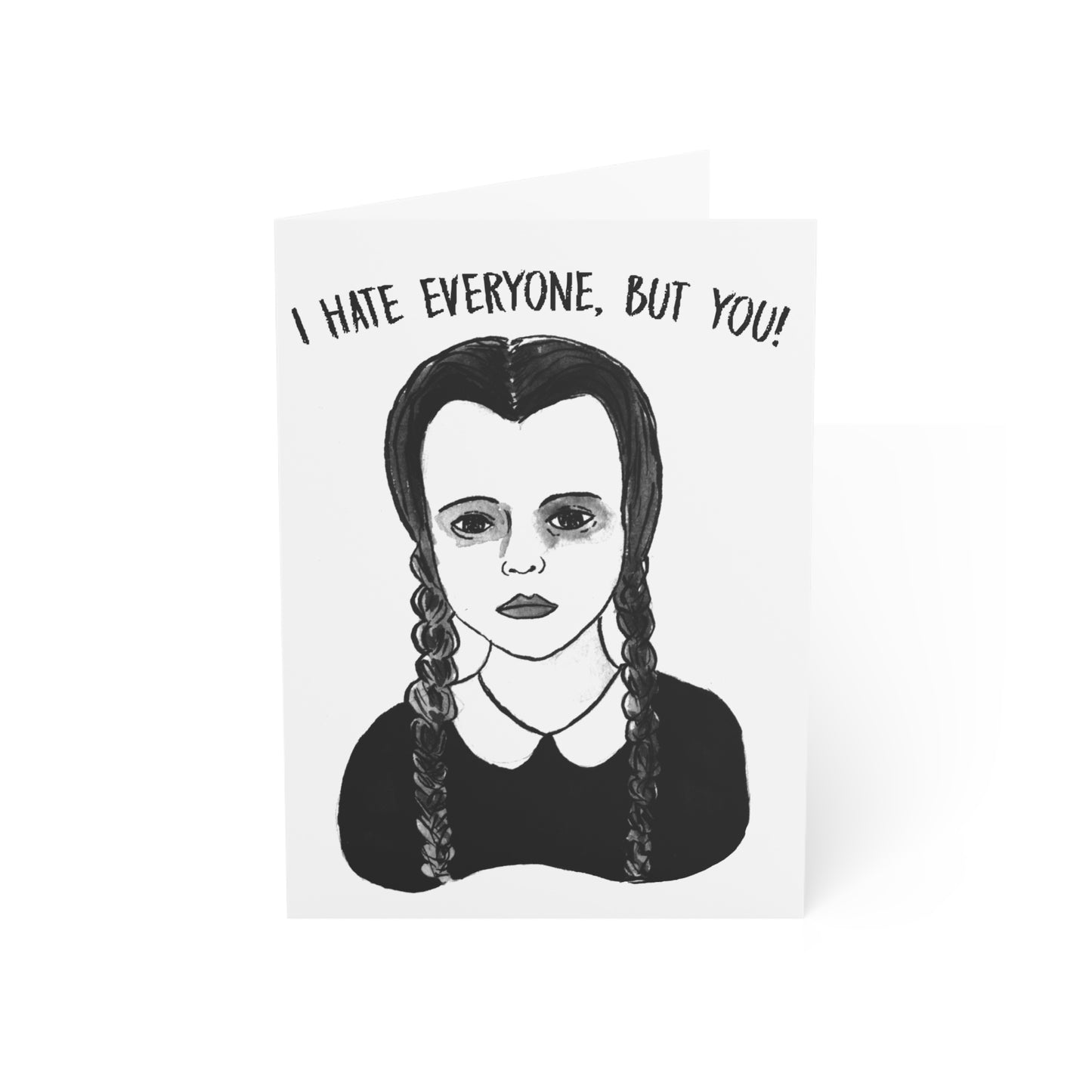 Dark Gothic Girl Anniversary Card: Spooky Love