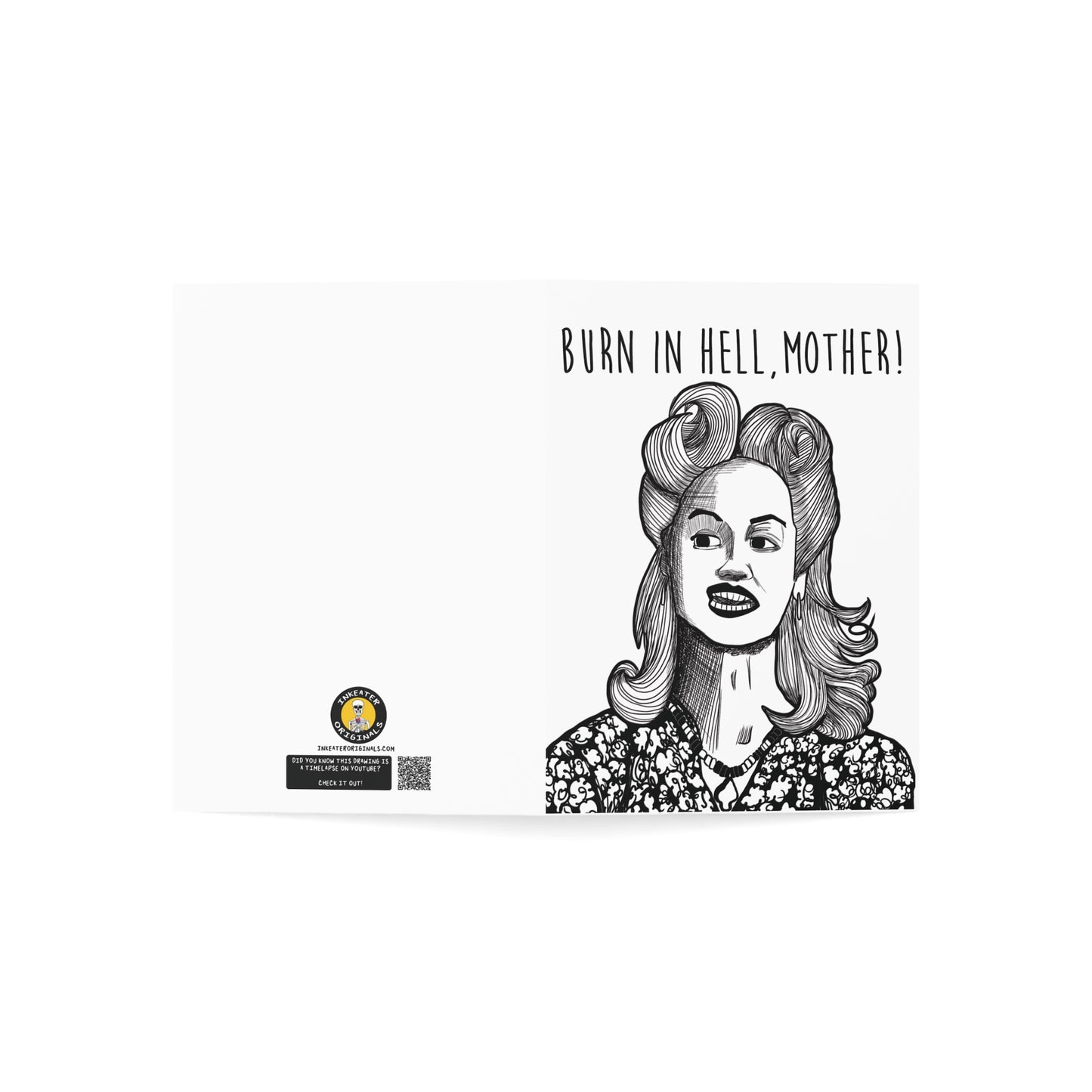 Burn in Hell Mother - Iconic 90s Horror Mother's Day Card