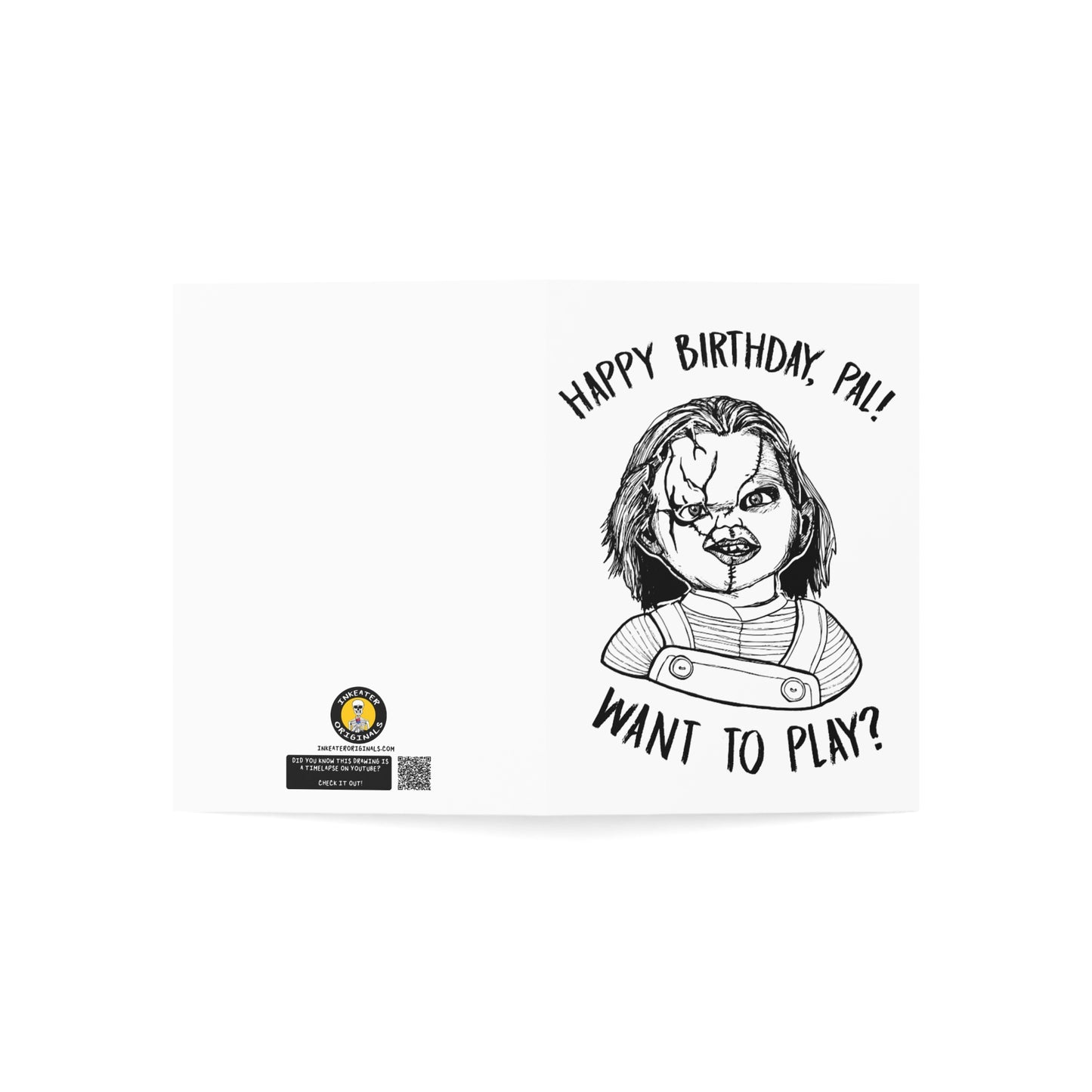 Spooky Birthday Card - Chucky Surprise