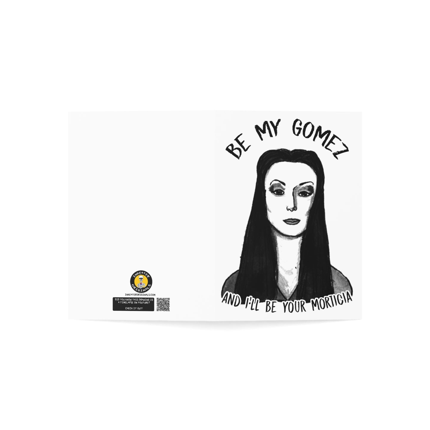 Be My Gomez Morticia Love Card