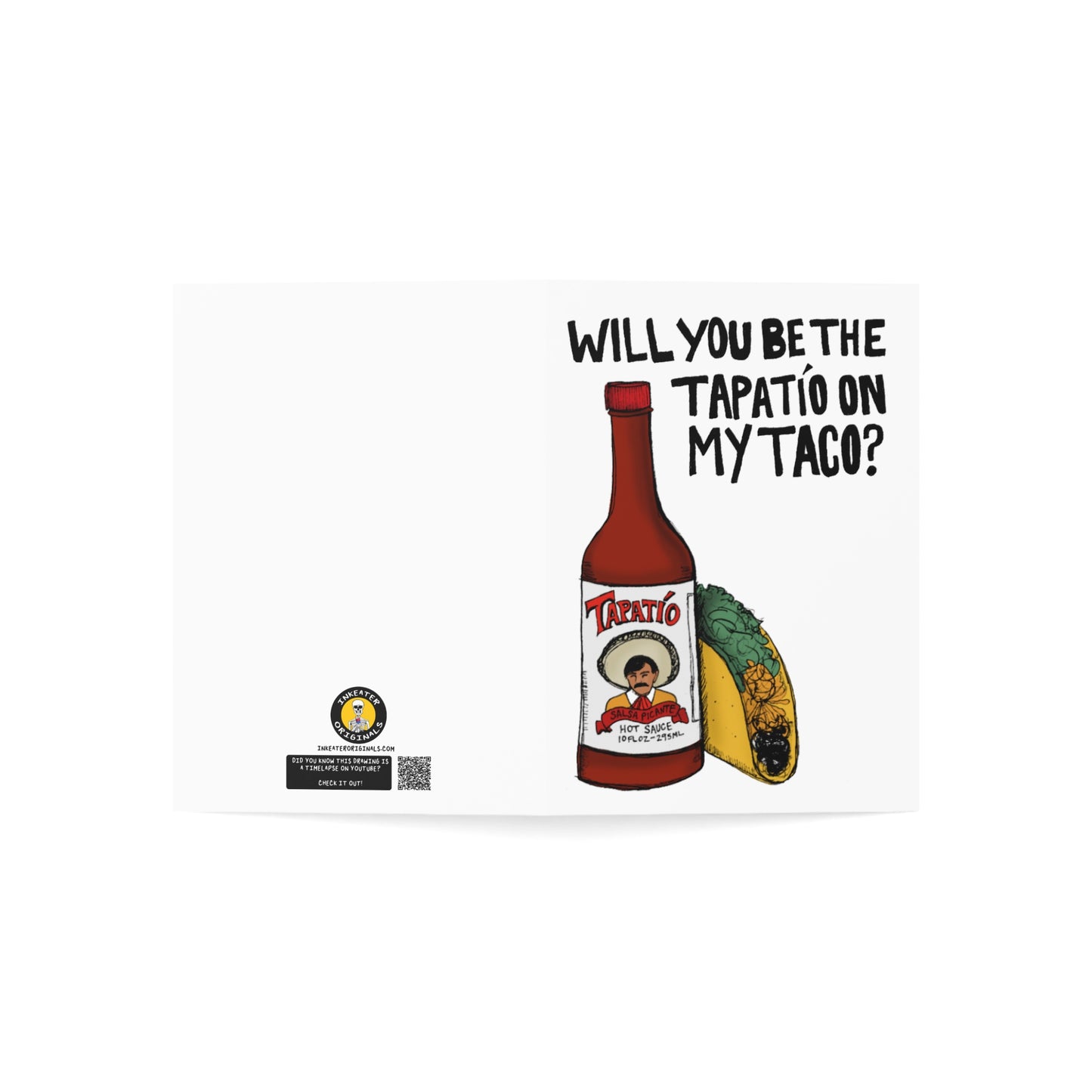 Tapatio Taco Love Food Pun Anniversary Card