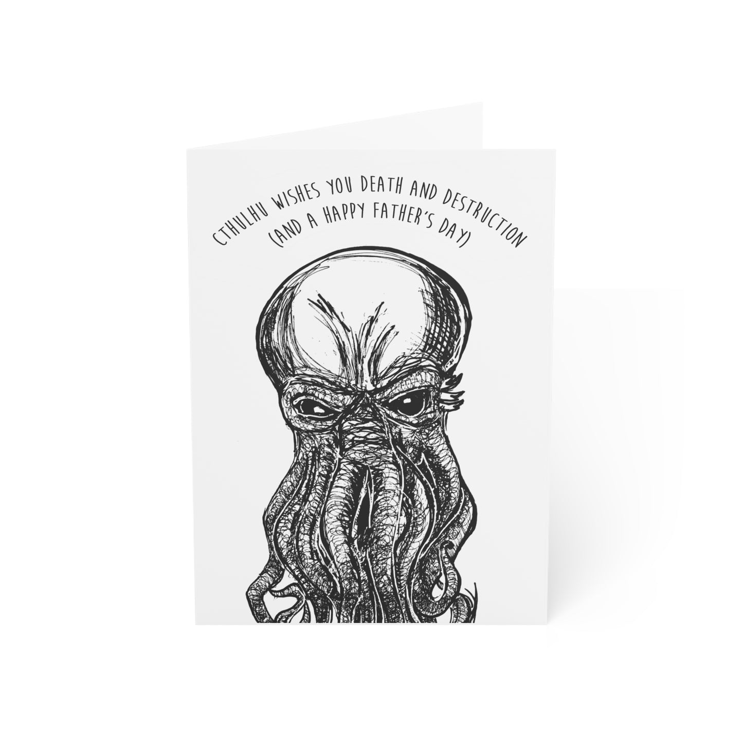 Death and Destruction (And A Happy Father's Day) - Cthulhu Horror Card