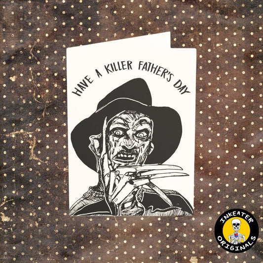 Have a Killer Father's Day - Knife wielding horror icon card