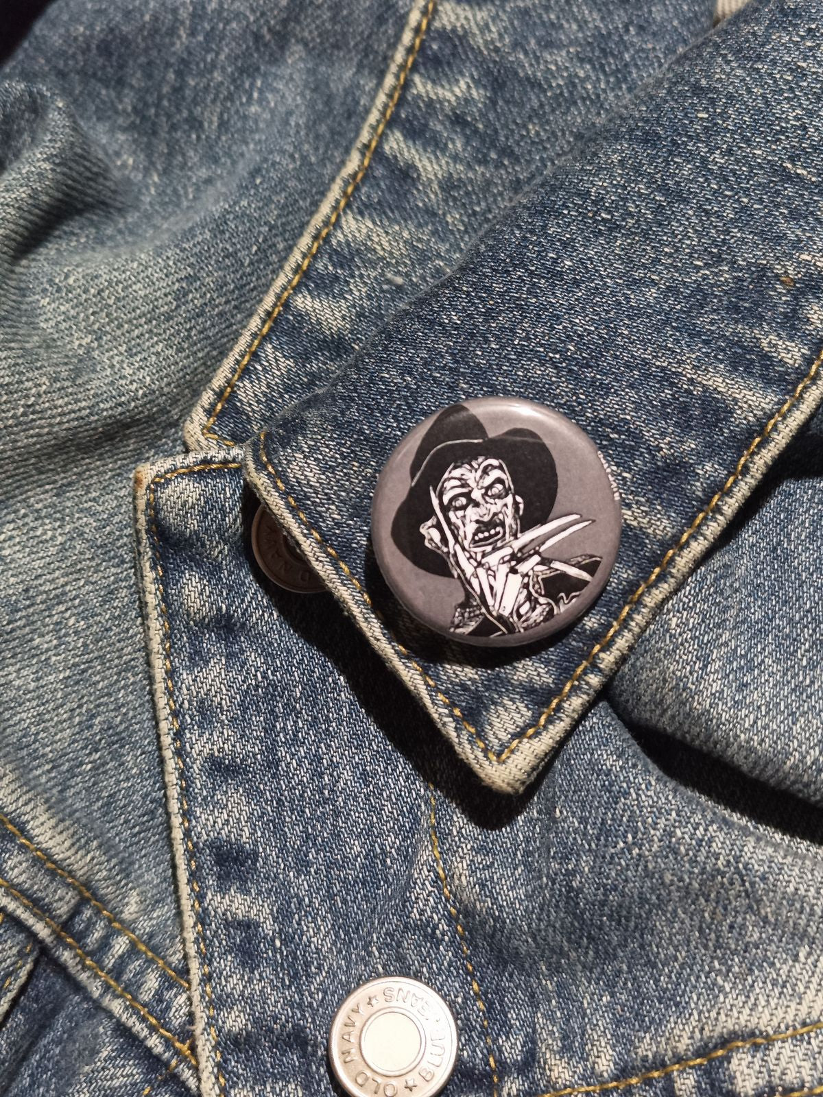 Freddy Krueger Pin | Horror Button for Collectors & Fans