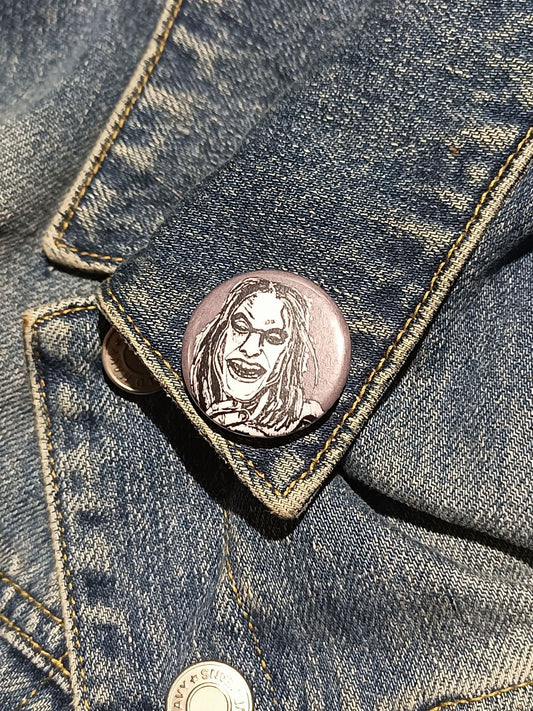 Zelda Pet Sematary Pinback Button | Cult Classic Horror Gift for Fans