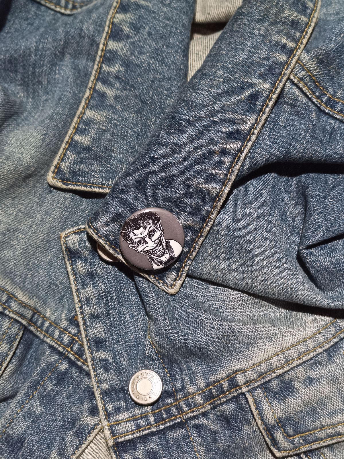 Joker Villain Pin | Dark Comic-Inspired Button Gift