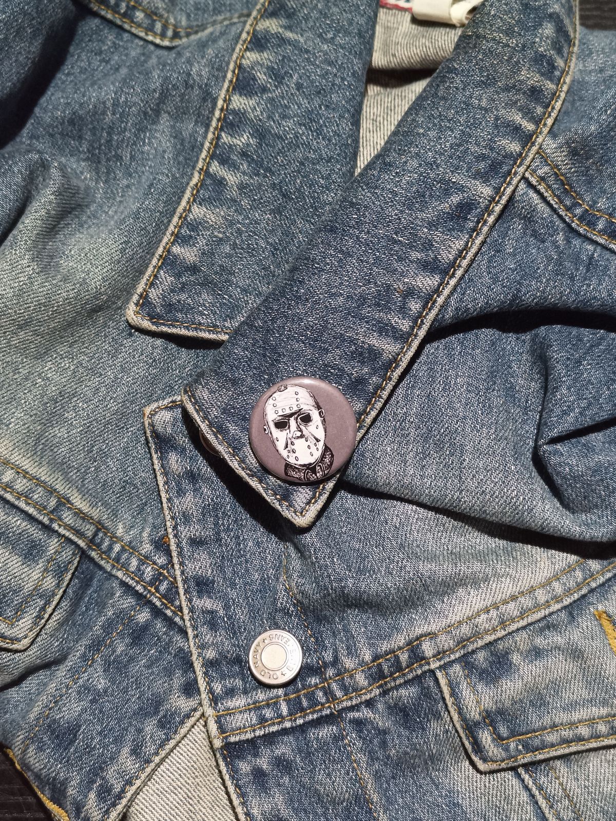 Jason Horror Button | Friday the 13th Pinback Gift