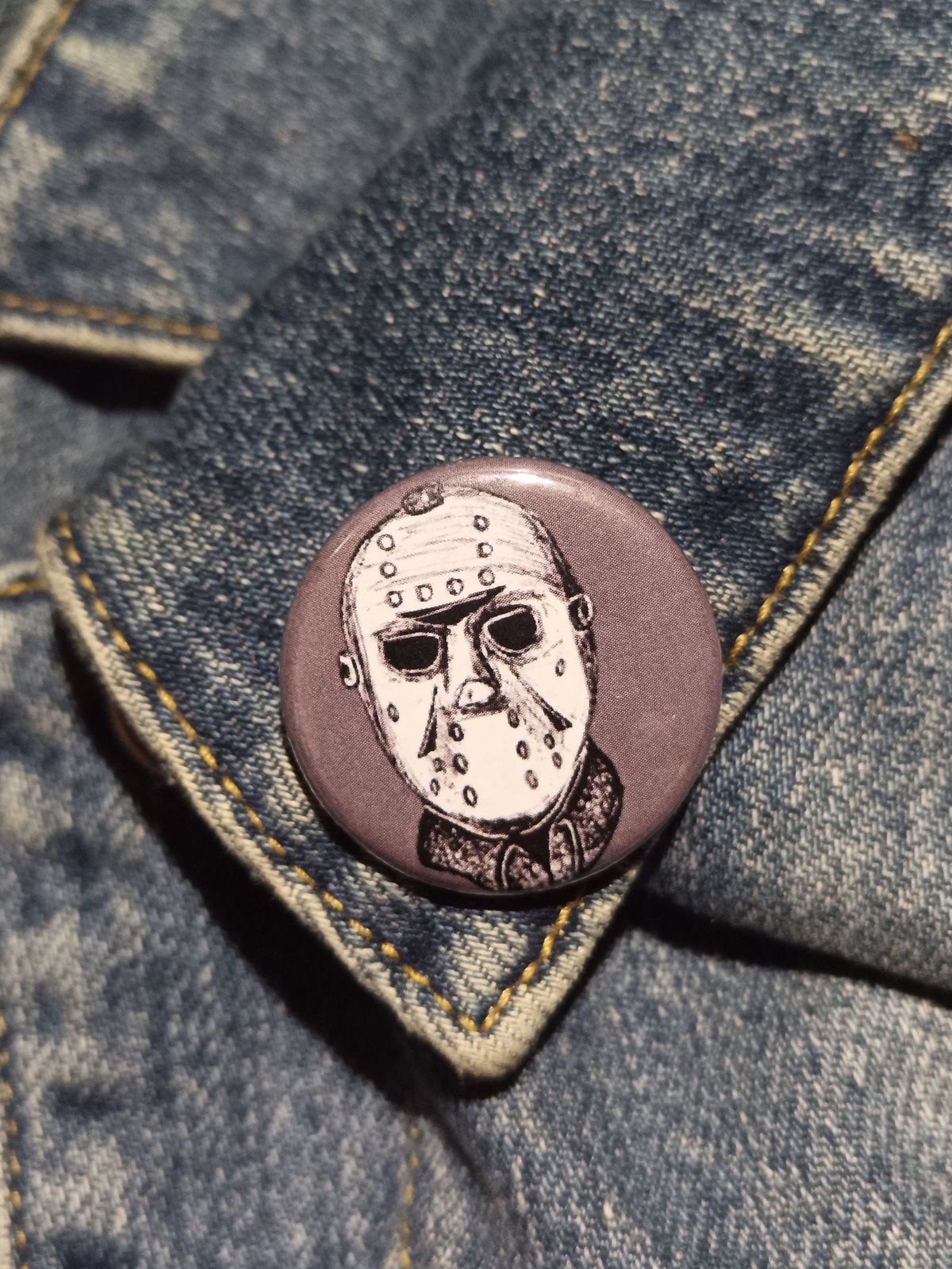 Jason Horror Button | Friday the 13th Pinback Gift