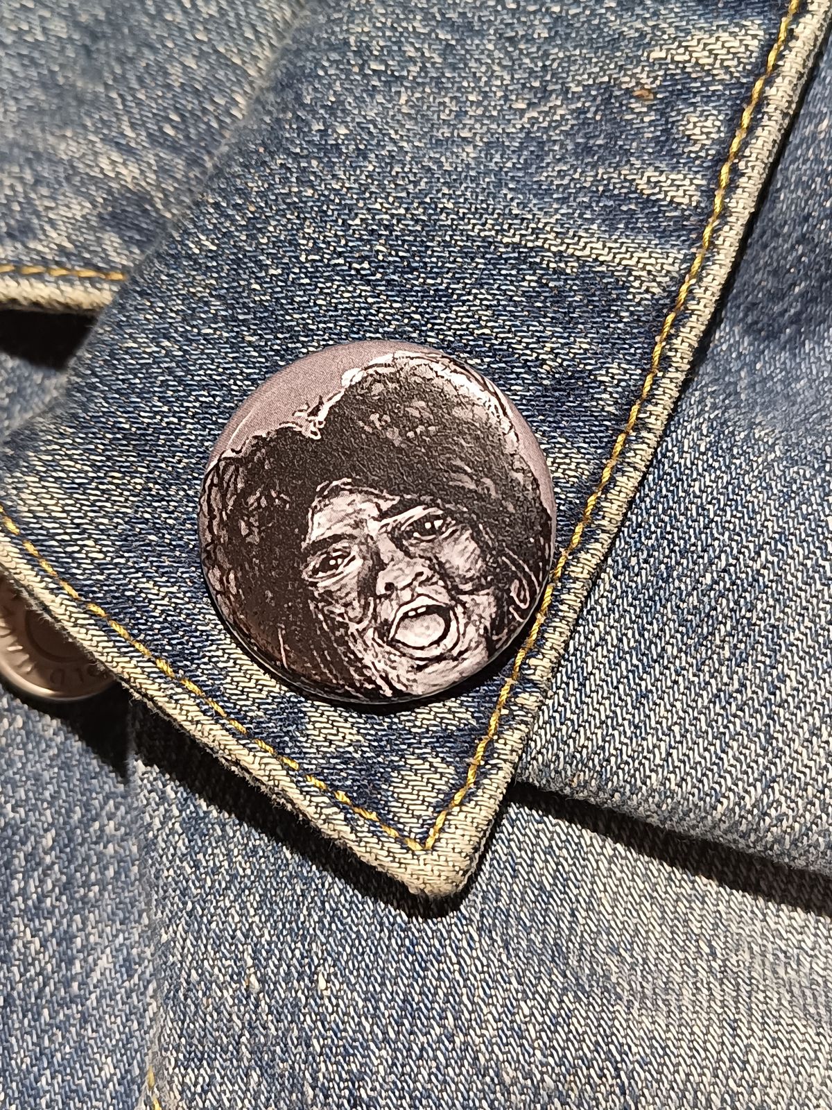 Queenie AHS Coven Button – Witchy Horror Pin for Fans