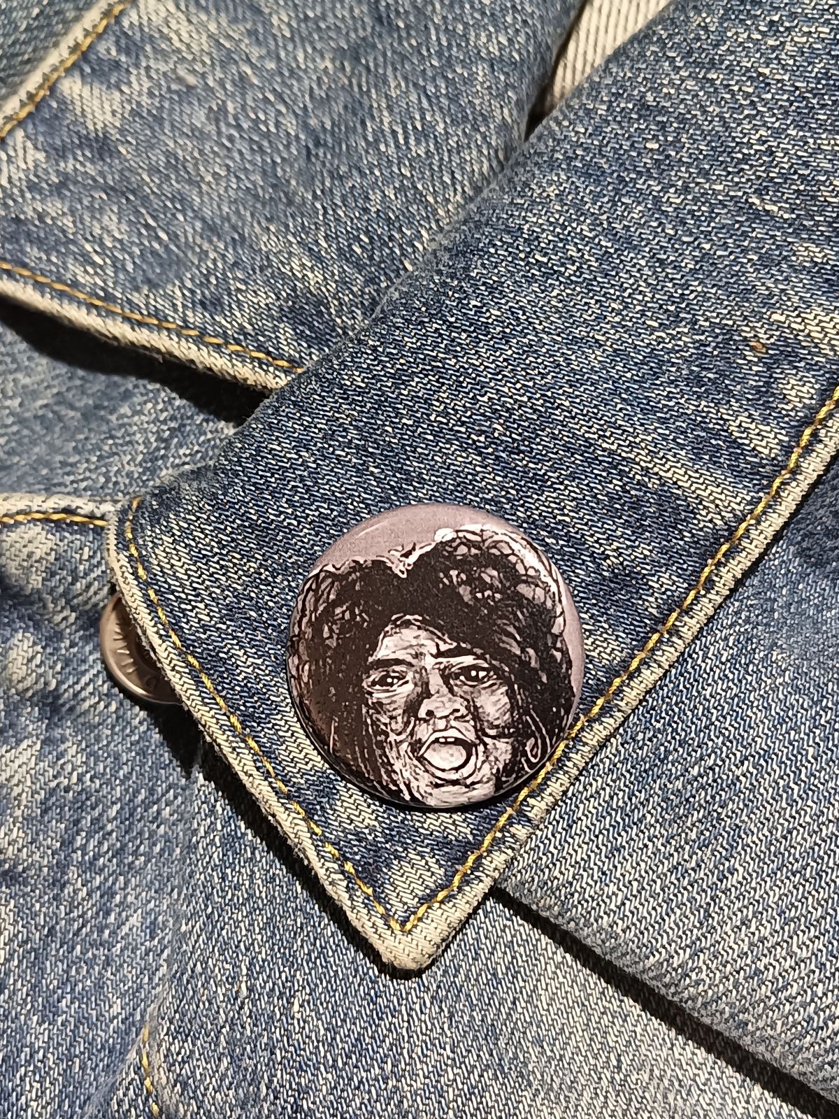 Queenie AHS Coven Button – Witchy Horror Pin for Fans