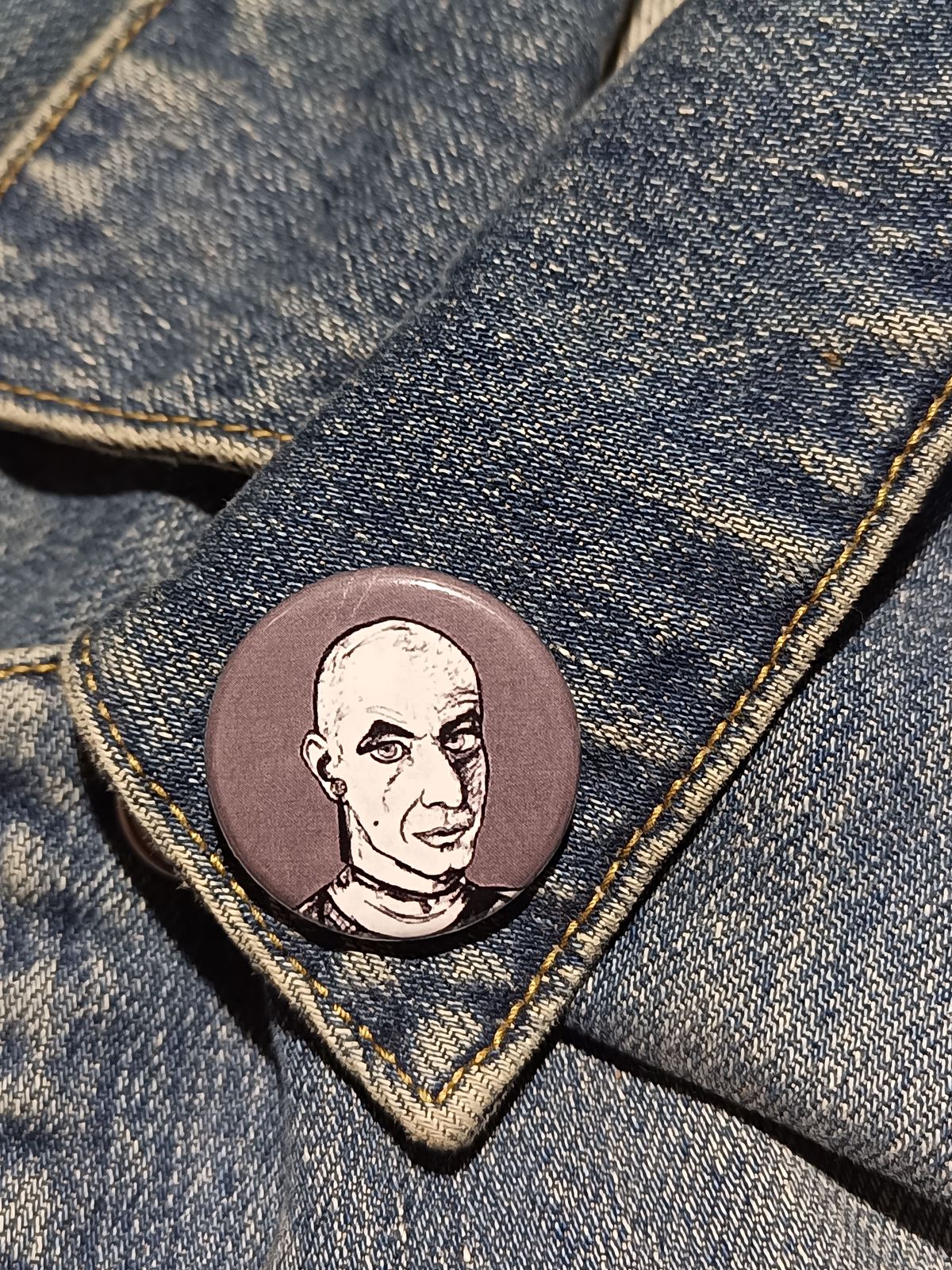 Liz Taylor AHS Hotel Button – Horror Gift for AHS Fans