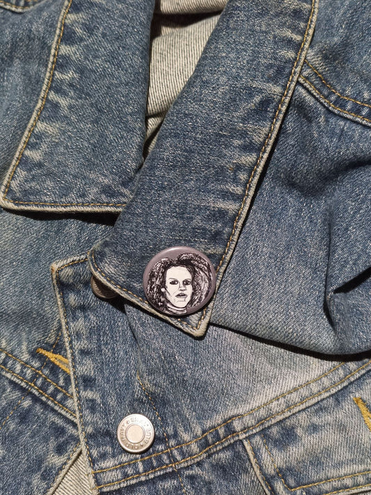 Hypodermic Sally AHS Button – Spooky Fan Art Gift