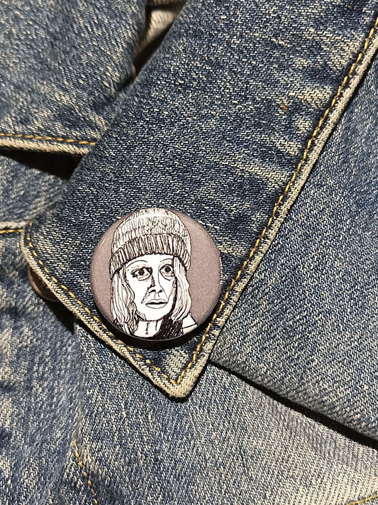 TB Karen AHS Red Tide Button – Creepy Horror Collectible Pin