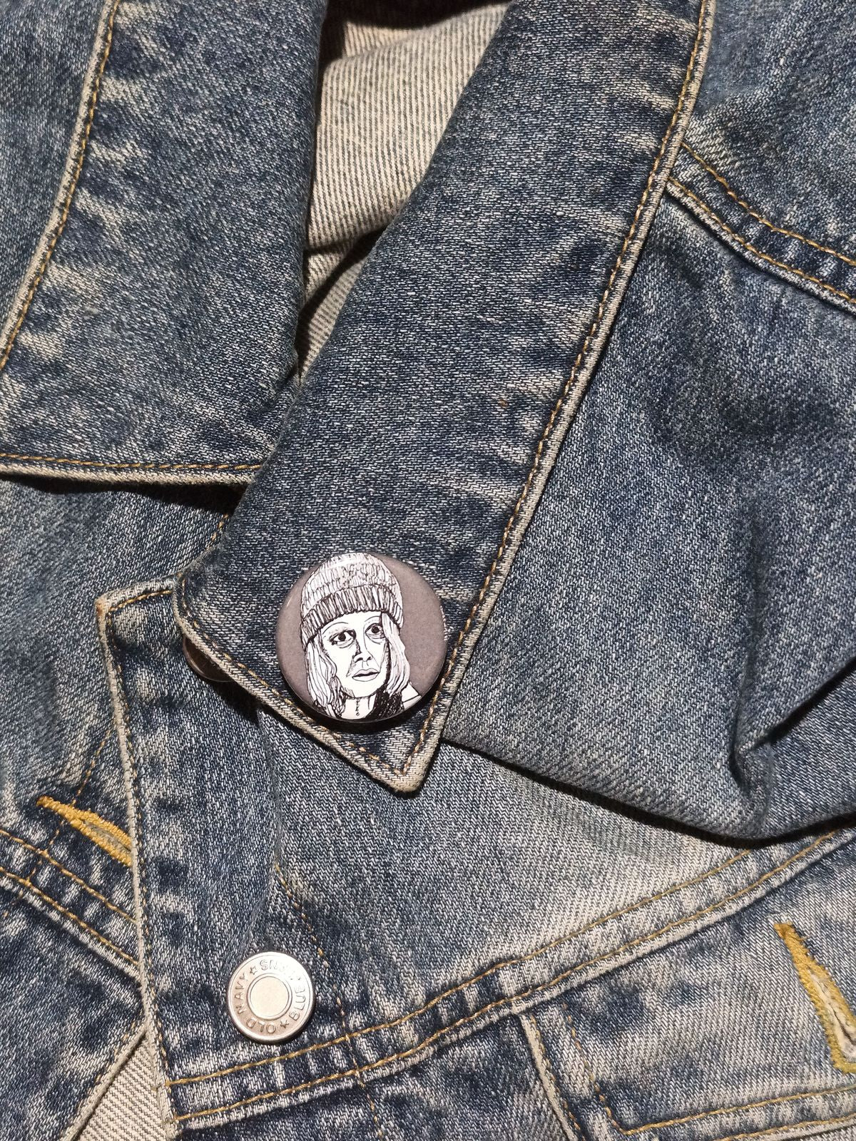 TB Karen AHS Red Tide Button – Creepy Horror Collectible Pin