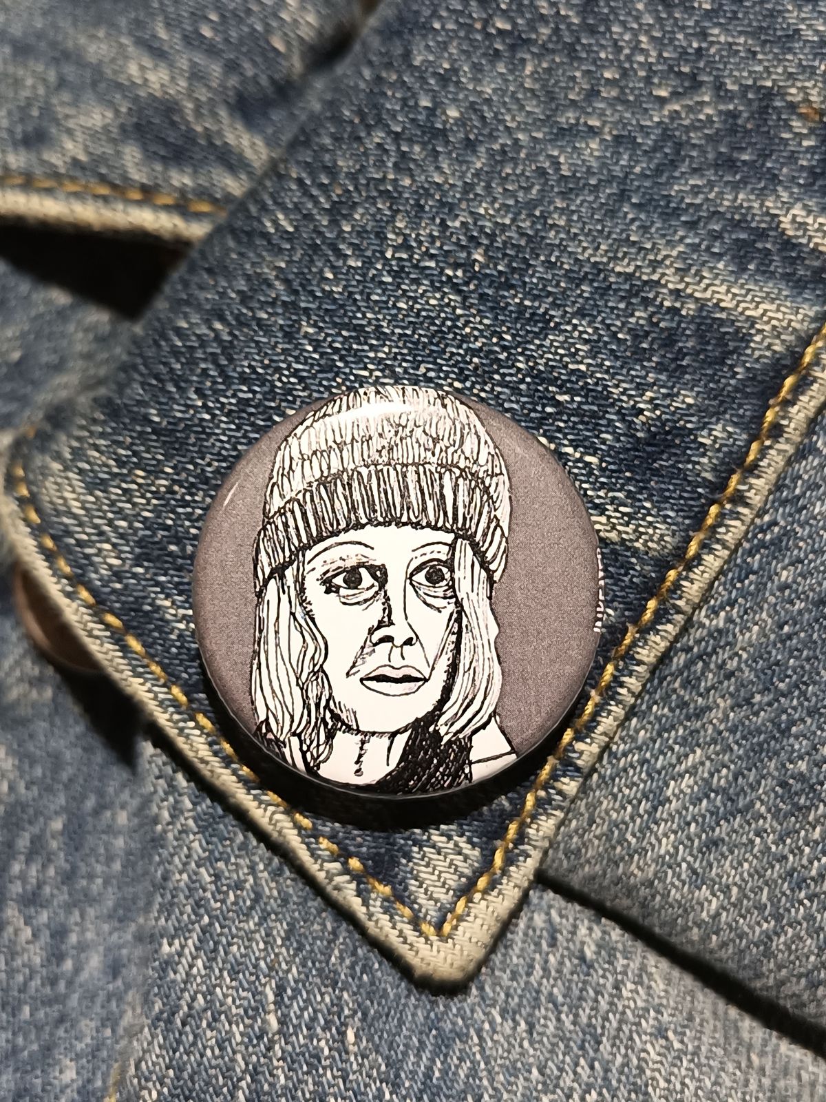 TB Karen AHS Red Tide Button – Creepy Horror Collectible Pin