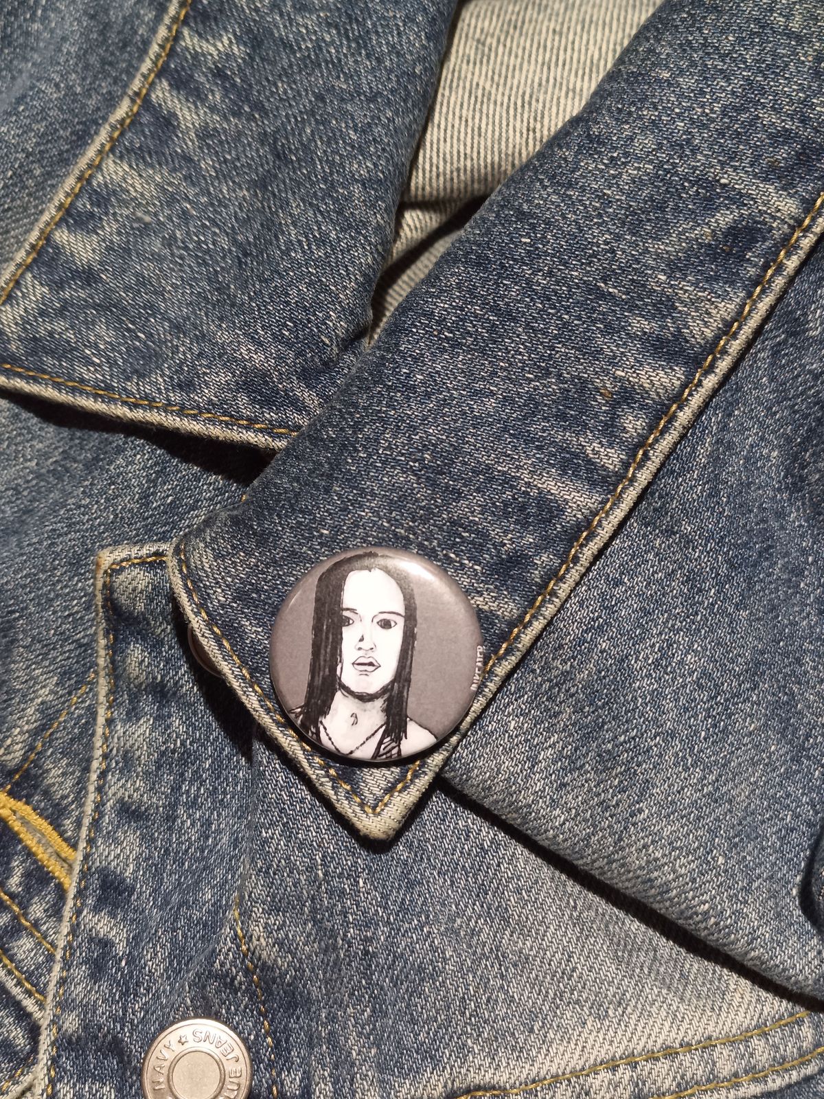 Kate Fuller Dusk Till Dawn Horror Pin – 1.25" Spooky Button