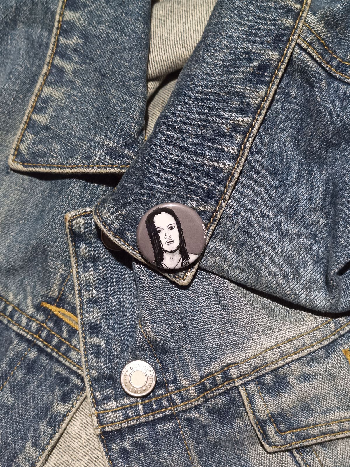 Kate Fuller Dusk Till Dawn Horror Pin – 1.25" Spooky Button