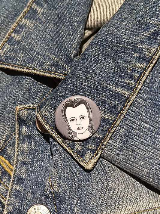 Wednesday Addams Pinback Button – Creepy Cute Gift for Fans