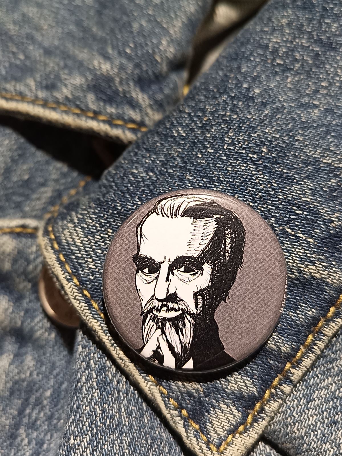 Sir Christopher Lee Pinback Button – Horror Icon Gift