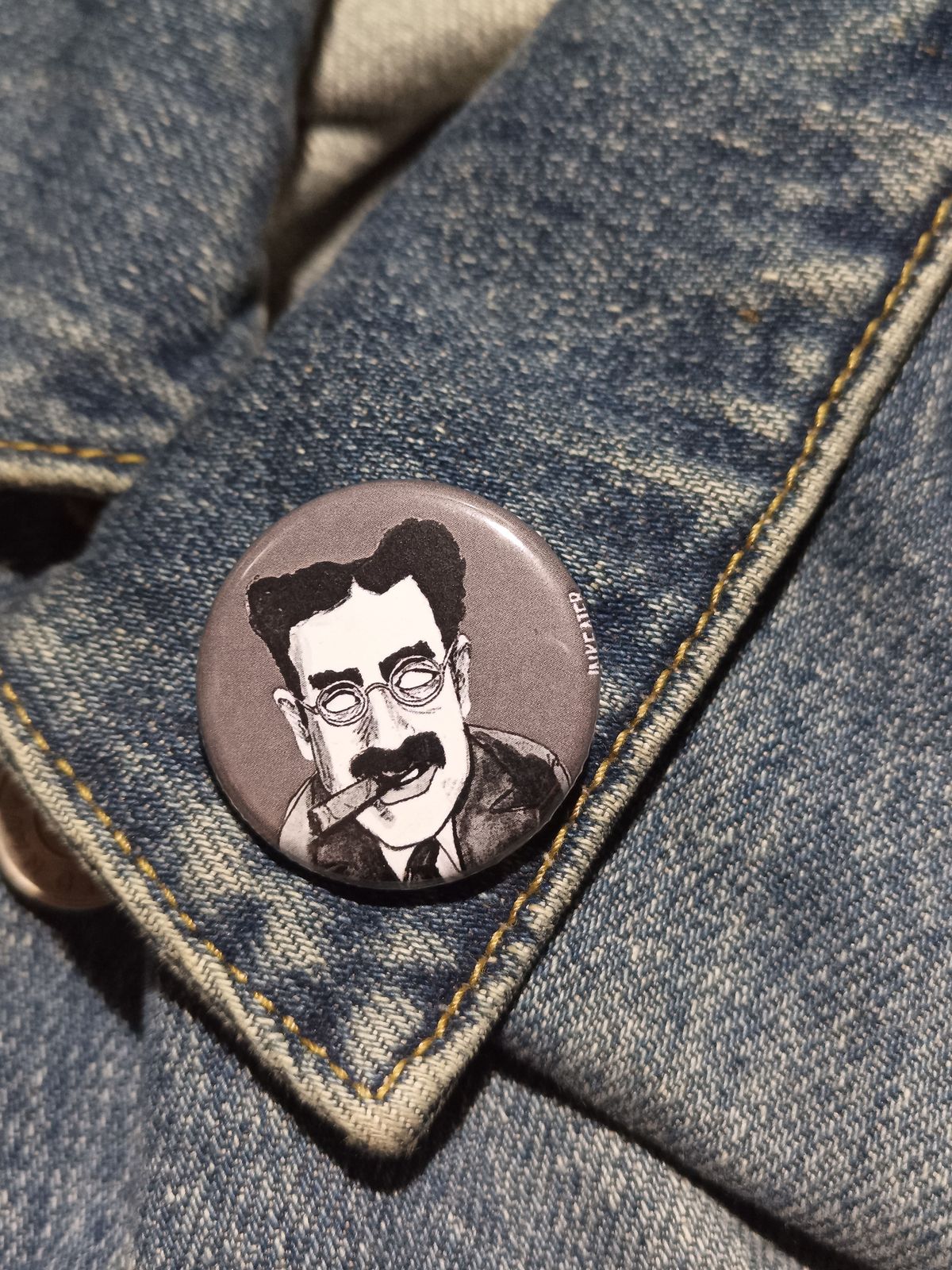 Groucho Marx Zombie Pin – Spooky Gift for Horror & Comedy Fans