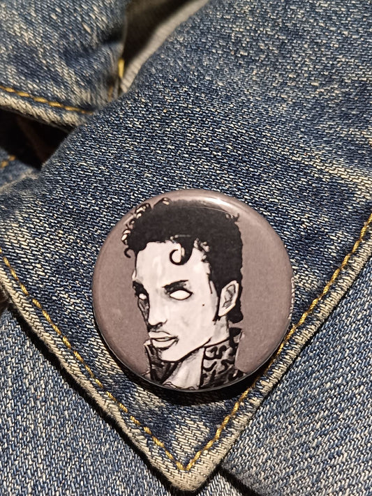 Prince Zombie Pin – Spooky Gift for Music & Horror Fans