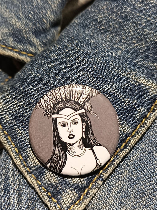 Santánico Pandemonium Pin – Horror Cult Button for Vamp Fans