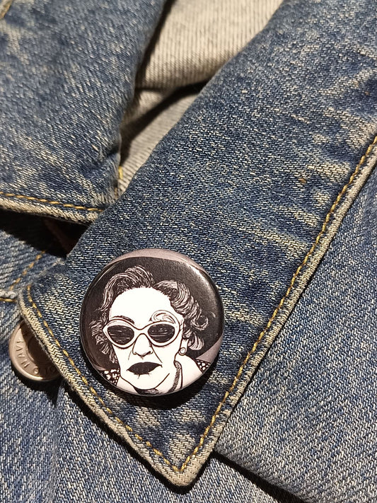 Vera Cosgrove Pinback Button – Dead Alive Horror Collectible