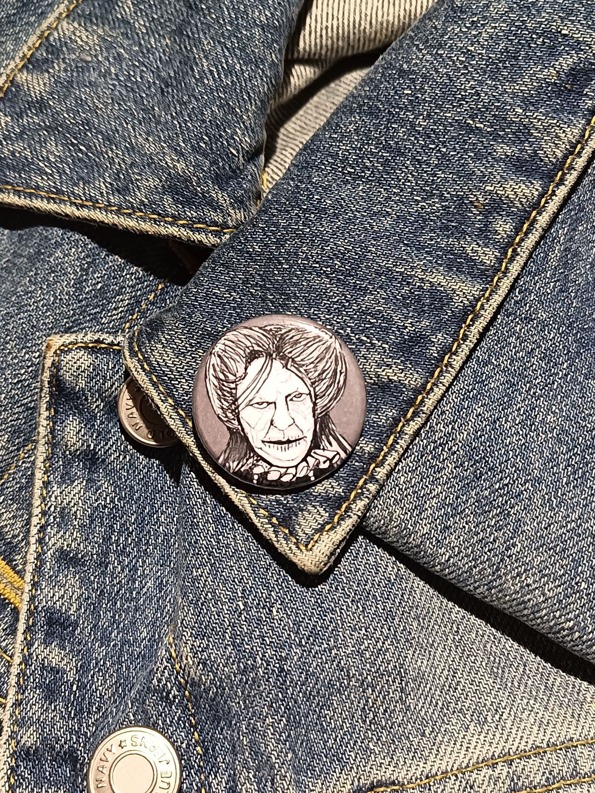 The Butcher AHS Roanoke Pin – Horror Fan Art Button Gift