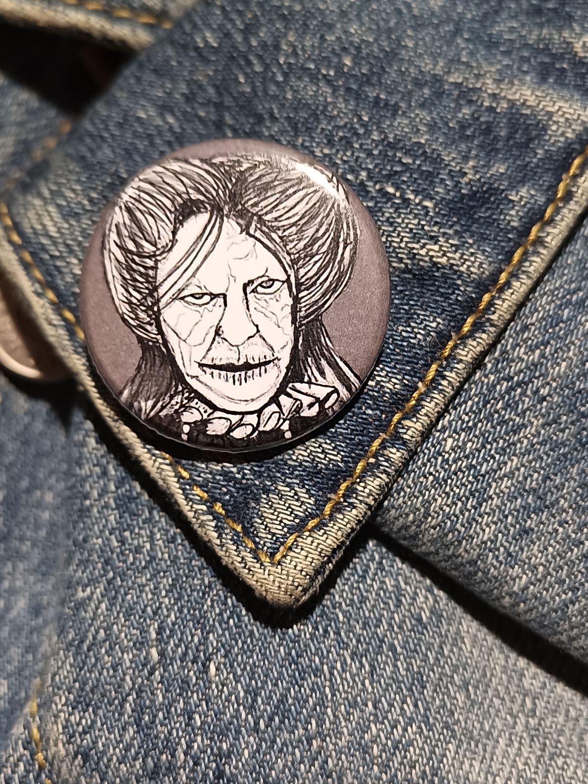 The Butcher AHS Roanoke Pin – Horror Fan Art Button Gift