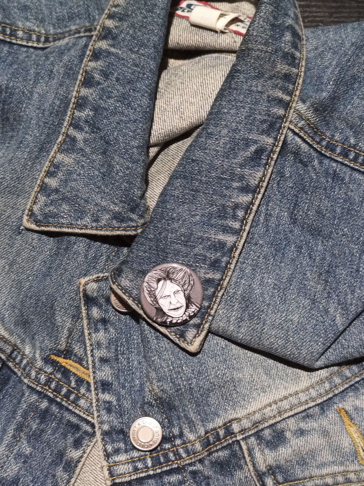 The Butcher AHS Roanoke Pin – Horror Fan Art Button Gift