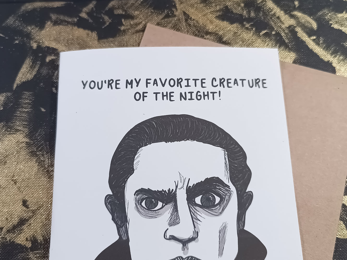 Bela Lugosi Card – “You’re My Favorite Creature of the Night” – Vampire Greeting Card