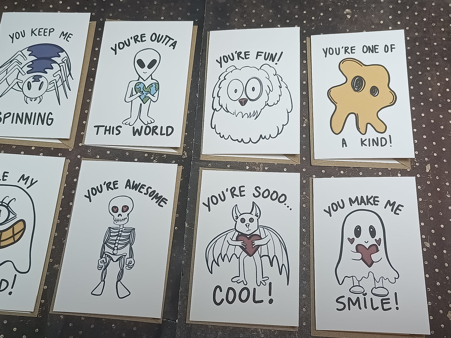 Sweetly Strange Mini Valentines – Kid-Friendly Card Set (10 Cards)