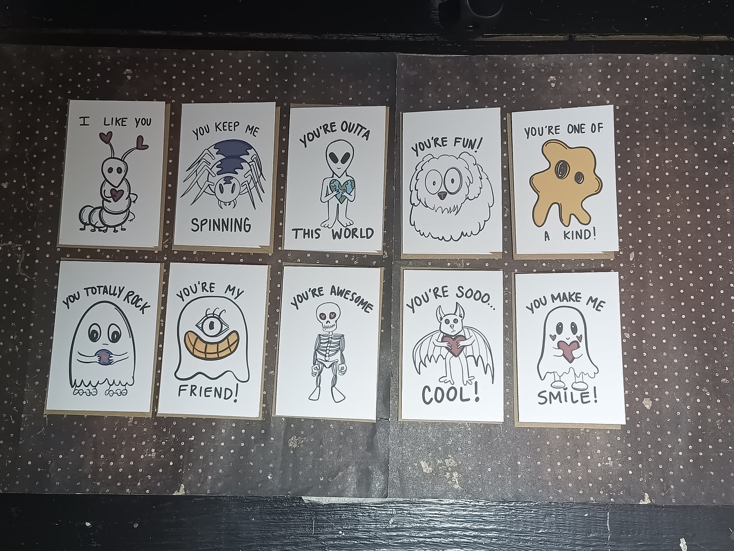 Sweetly Strange Mini Valentines – Kid-Friendly Card Set (10 Cards)