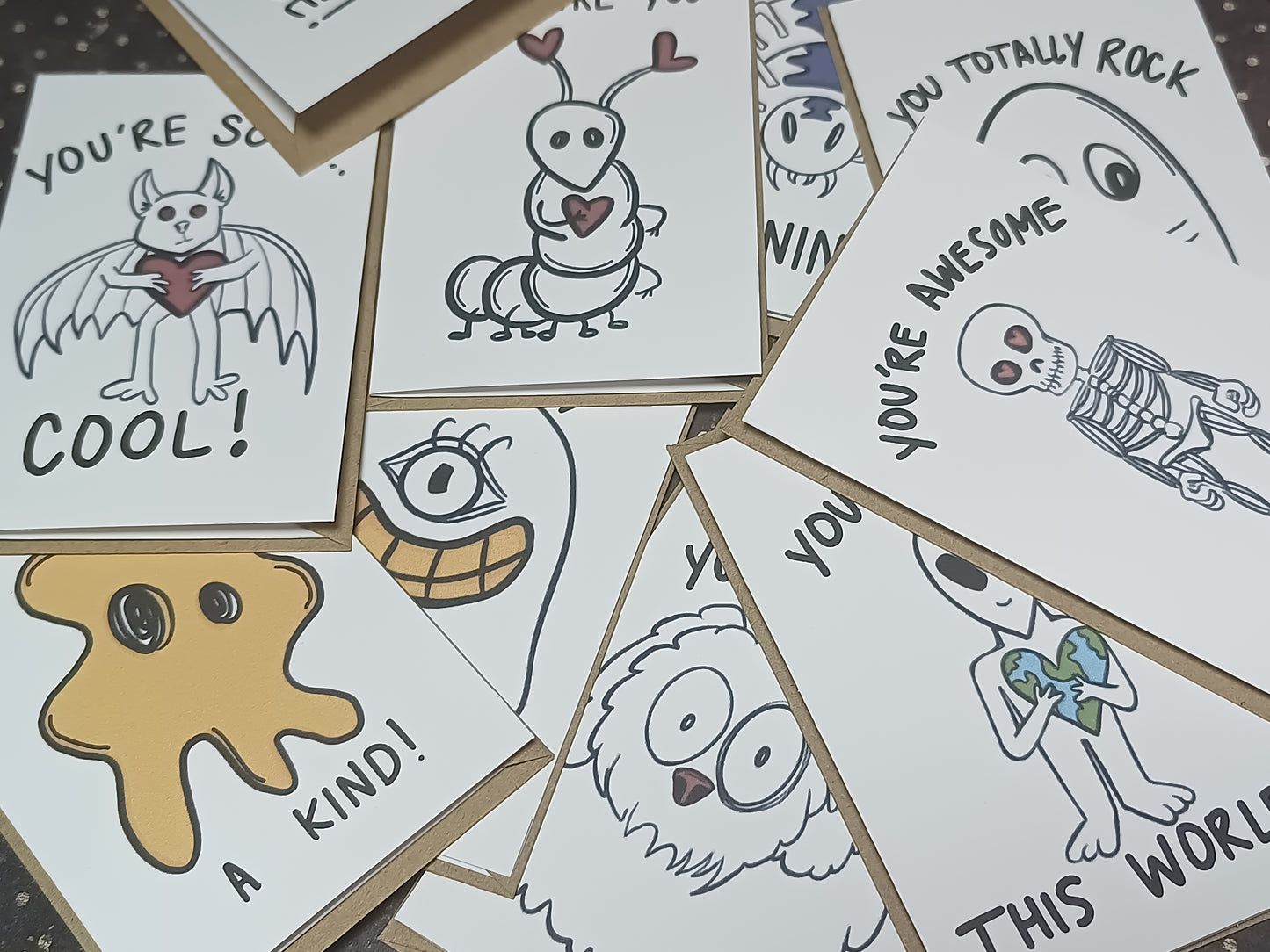 Sweetly Strange Mini Valentines – Kid-Friendly Card Set (10 Cards)