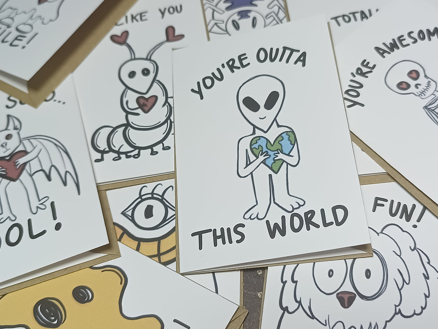 Sweetly Strange Mini Valentines – Kid-Friendly Card Set (10 Cards)