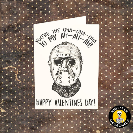 Hockey Masked Slayer Valentine's Card