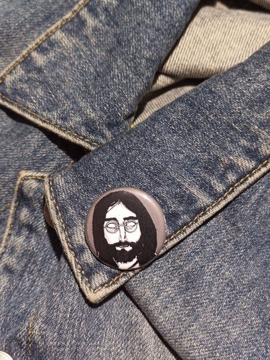John Lennon Zombie Pin – Spooky Art Gift for Music & Horror Fans
