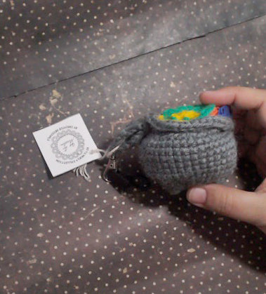 Crocheted Cauldron Zippered Pouch – One of a Kind & Spooktacular
