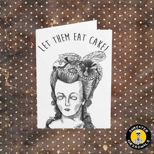 Regal Laughter: Marie Antoinette Birthday Cake Card